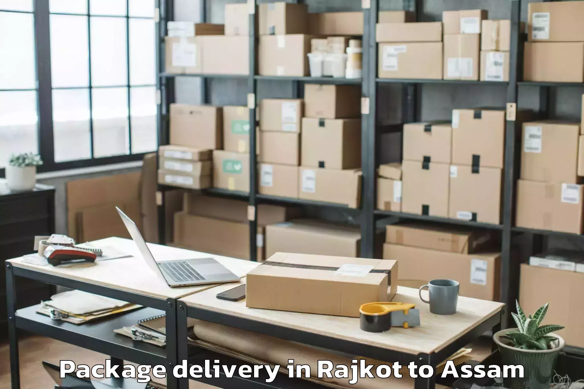 Leading Rajkot to Jorhat West Package Delivery Provider